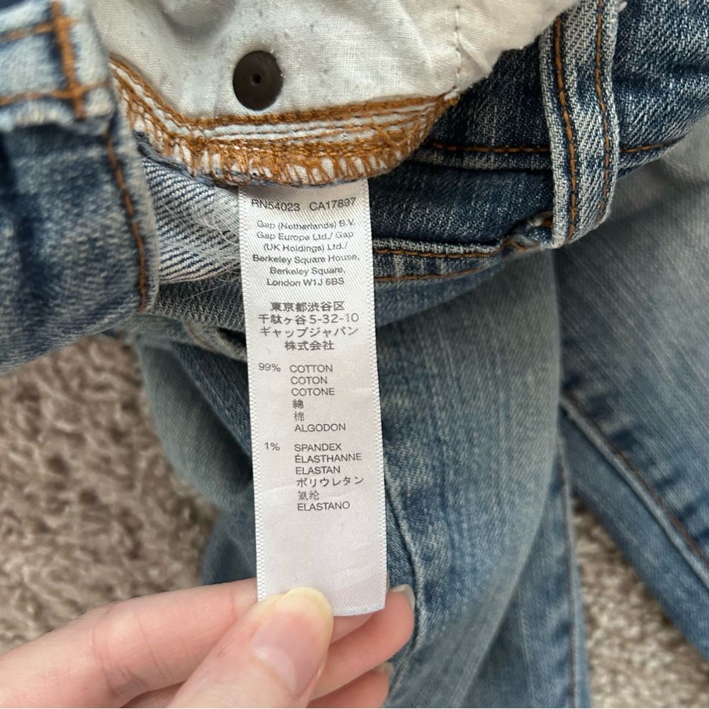 GAP Boyfriend Fit Cuffed Ankle Jeans - Women’s size 0 or 25 - Picture 5 of 8